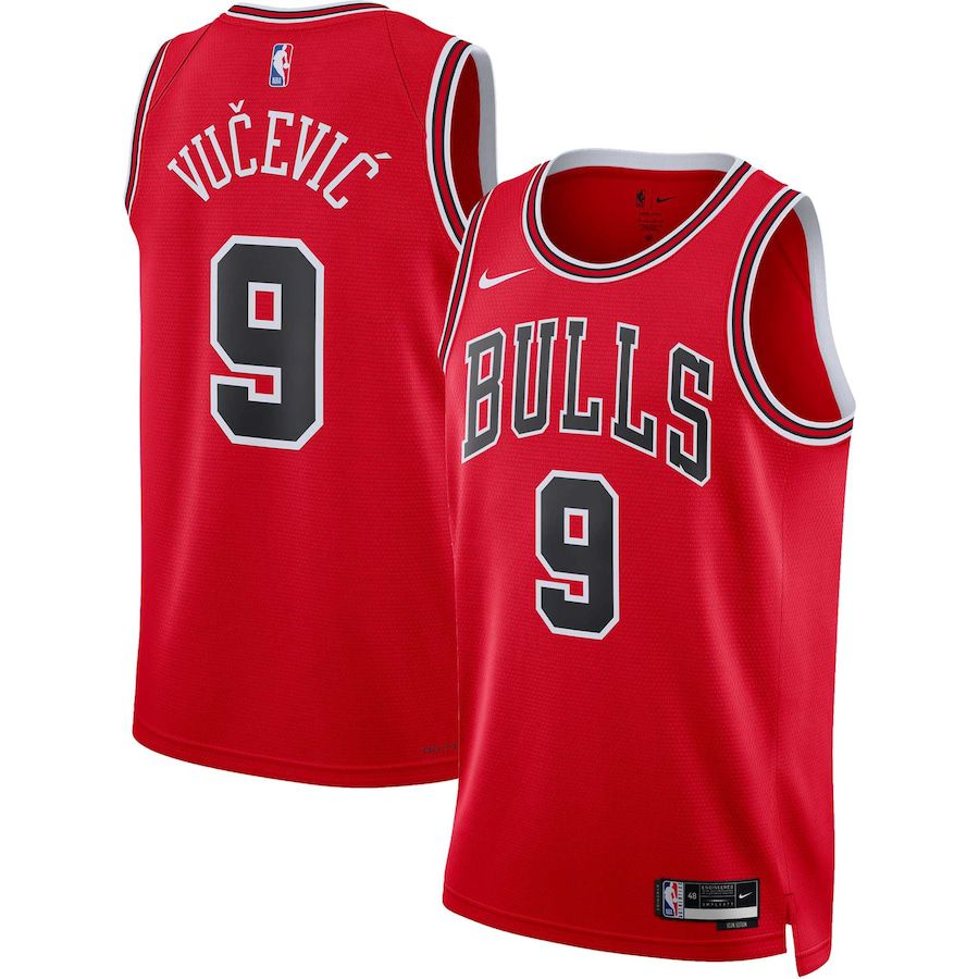 Men Chicago Bulls 9 Nikola Vucevic Nike Red 2022-23 Swingman NBA Jersey